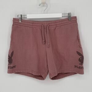 PacSun Playboy Logo Sweat‎ Shorts Dusty Rose Size M